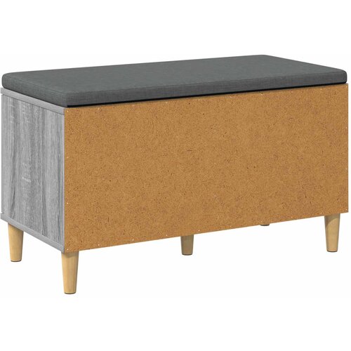  Klupa za hodnik s jastukom Sivi Sonoma 80 x 38 x 46 cm Slike