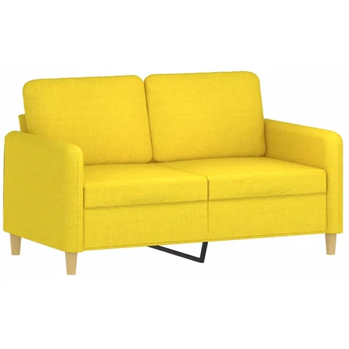 MAISON CHIC Dvosed kavč - Sofa - Kanape svetlo rumen 120 cm blago, (21727313)