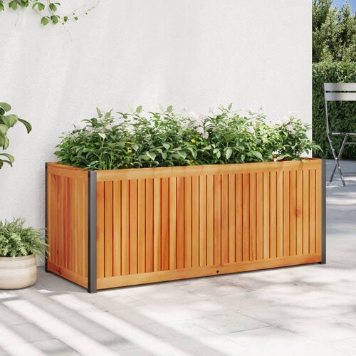 vidaXL Vrtna sadilica 110 x 45 x 44 cm masivno bagremovo drvo i čelik Cijene