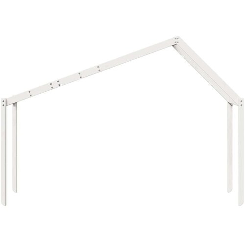 VidaXL krov za dječji krevet bijeli 203x95,5x142 cm masivna borovina Slike