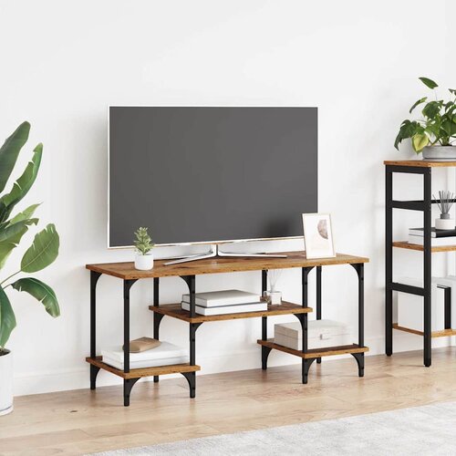 vidaXL TV omarica Star les 102 x 35 x 45,5 cm Inženirski les in železo Cene