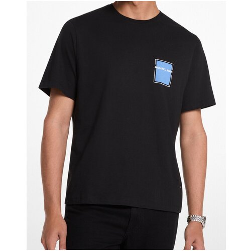 Michael Kors Majice s kratkimi rokavi CS552MZFV4 MK MODERN TEE Črna Slike
