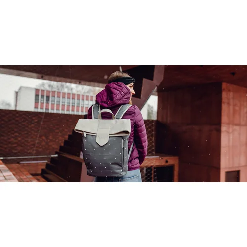 Vuch Mellora Dotty Grey urban backpack