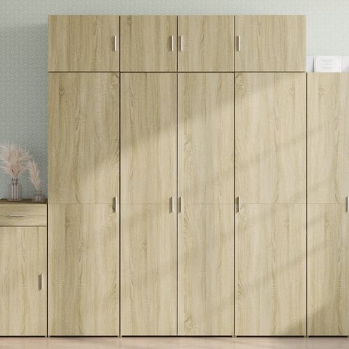 Visoka komoda boja hrasta sonome 80 x 42,5 x 185 cm drvena Cene