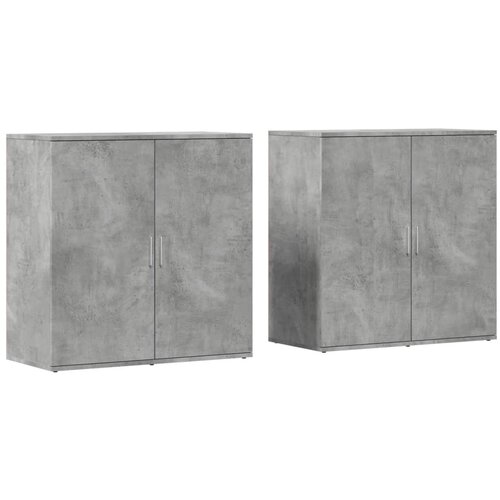 Maison Chic Komoda - Predalnik 2 kosa betonsko siva 79x38x80 cm inženirski les, (21718807) Slike