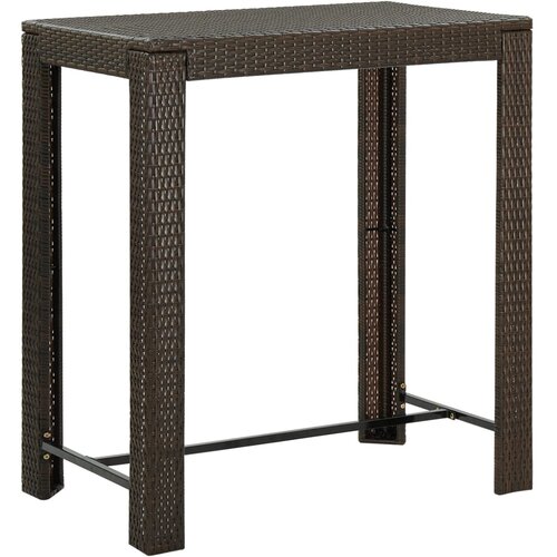 The Living Store Vrtni barski stol smeđi 100 x 60,5 x 110,5 cm od poliratana Cijene