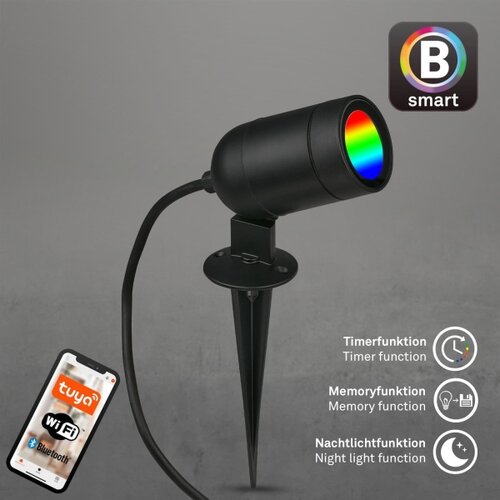  Briloner-LED RGBW prigu&amp;scaron;iva spoljna LED svetiljka/4,4W/230V 2700/4000/6500K IP44 Wi-Fi Tuya+daljinski upravljač Slike