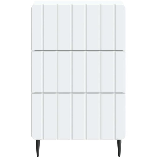  Noćni ormar s ladicama Bijela 43x 41 x 68 cm Konstruirano drvo - Bijela Slike