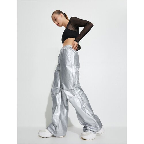 Koton Parachute Sweatpants with Elastic Waist, Stoppers, Pockets, Water Repellent Features Cene