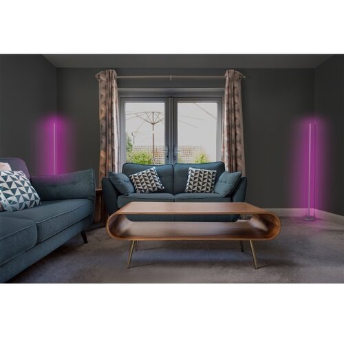 Osram led rgbw prigu&amp;scaron;iva podna lampa smart+ magic LED/11,5W/230V srebrna wi-fi+daljinski upravljač Slike
