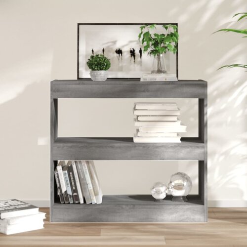 The Living Store Knjižna omara/pregrada siva sonoma 80x30x72 cm iverna plo&amp;scaron;ča - Knjižna Omara, (21436428) Slike