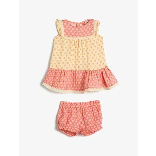 Koton Baby Girl Clothing Dress 3SMG80129AW Pink Pattern Pink Pattern