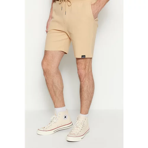 Trendyol Shorts - Beige - Normal Waist