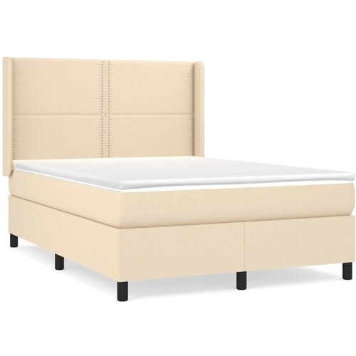 Maison Chic Box spring postelja - Vzmetna postelja z vzmetnico krem 140x200 cm blago SL21135, (21881111) Cene