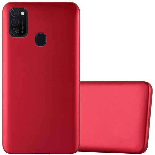 Cadorabo Ohi&amp;scaron;je, združljiv s Samsungom v kovinsko rdeči - za&amp;scaron;čitni pokrov, narejen iz fleksibilnega silikona TPU, (20584392) Slike