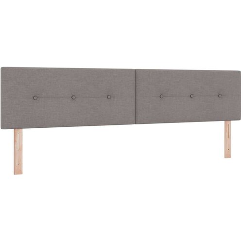 Box spring krevet Sivo-smeđa 200 x 200 cm tkanina Slike