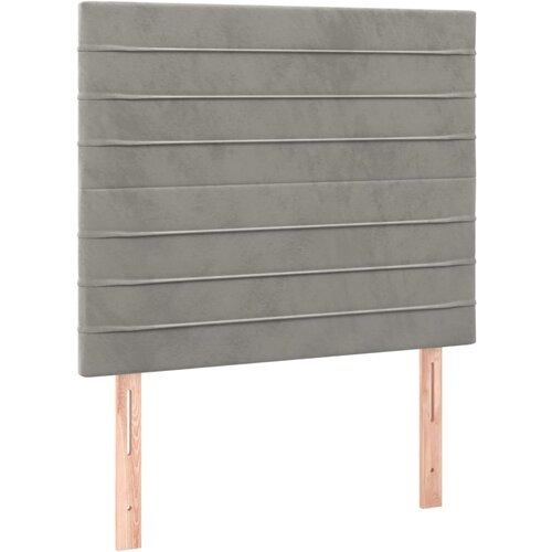 Maison Chic Posteljno vzglavje - Vzglavna omarica 2 kosa svetlo sivo 80x5x78/88 cm žamet, (22077675) Slike