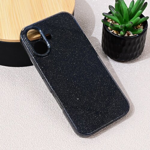Torbica Sparkle Dust za iPhone 16 6.1 crna Slike