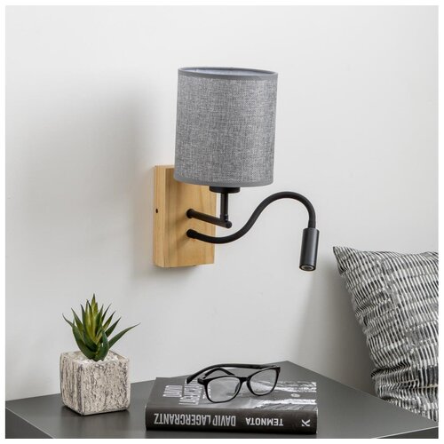  Brilagi - LED zidna lampa NUBILA WOOD 1xE27/25W/230V + LED/3W hrast/siva Cene