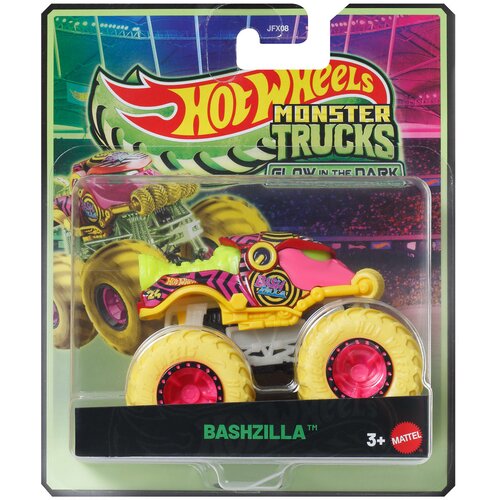 Mattel Hot Wheels Monster Trucks: Bashzilla avtomobilček, ki sveti v temi, 1/64 &ndash; Cene