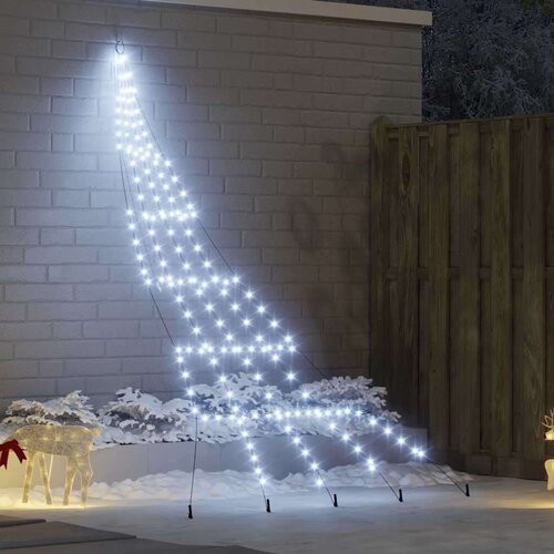 vidaXL LED božično drevesce med 168 LED Hladno bela 511 cm Kovina Cene