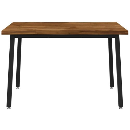  120 x 70 x 75 cm Čvrsto drvo akacije Prirodna i crna Pravokutni - Prirodna i crna 120 x 70 x 75 cm Živi rub Slike
