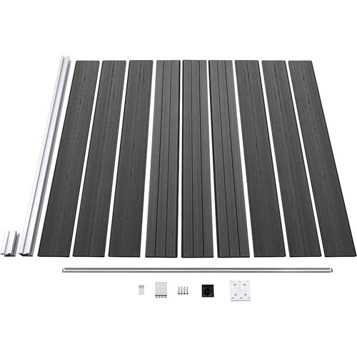  Set panela za ogradu WPC 872 x 186 cm crni Slike