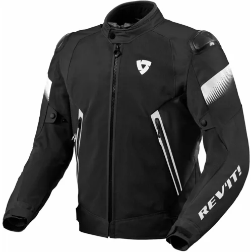 Rev'it! Jacket Control Air H2O Black/White XL Tekstilna jakna