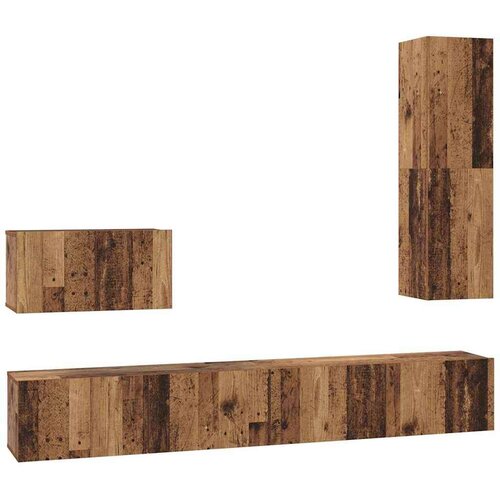  Set TV stalka 4 pcs Staro drvo Srednja Konstruirano drvo Slike