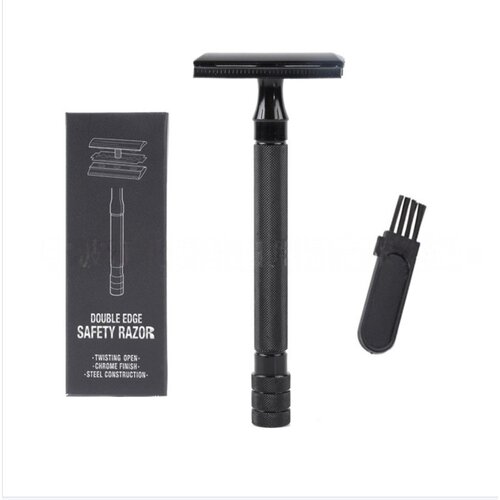 INF Mo&scaron;ki klasični varnostni brivnik iz cinkove zlitine s krtačo Black, (5000287159) Cene