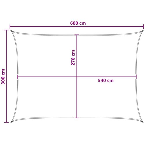  Jedrilica za sunčevu sjenu Svijetlo siva i bijela. 3 x 6 m HDPE Slike
