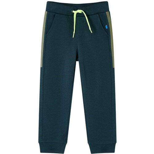 vidaXL Dječji donji dio trenirke s vezicom zelena boja mahovine 104 Cijene