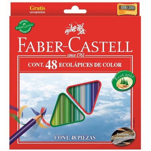 Faber-castell drvene bojice ECO Triangular standard set - 48 boja Slike