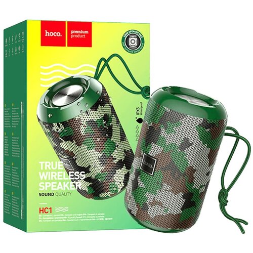 hoco. Zvučnik bežični, Hoco HC1, Bluetooth, 1200mAh, 5W, IPX5 – HC1 Camouflage Green Cijene
