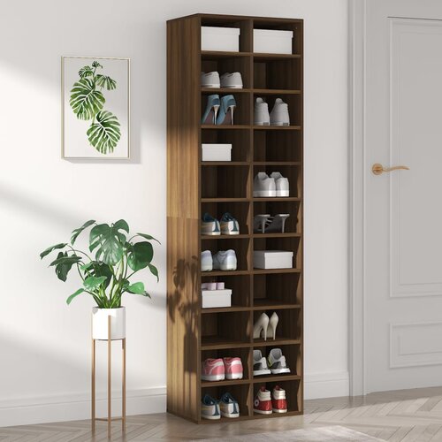 vidaXL Ormarić za cipele smeđi hrast 54x34x183 cm konstruirano drvo Cijene