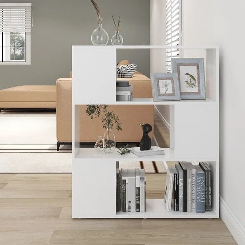 vidaXL Knjižna omara za razdelitev prostora bela 80x24x94 cm, (20978007) Cene