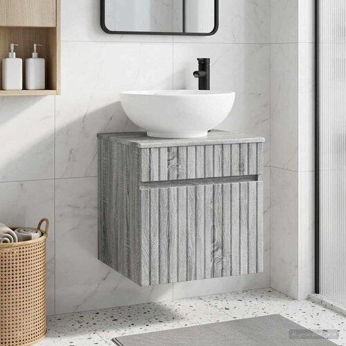  Umivaonik s policom za zid Siva Sonoma 49 x 44,5 x 66,5 cm Cijene