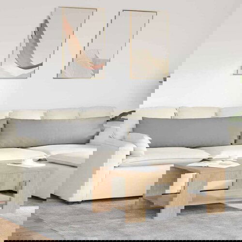 VidaXL jastučići za sofu 2 pcs siva 145 x 40 cm tkanina Slike