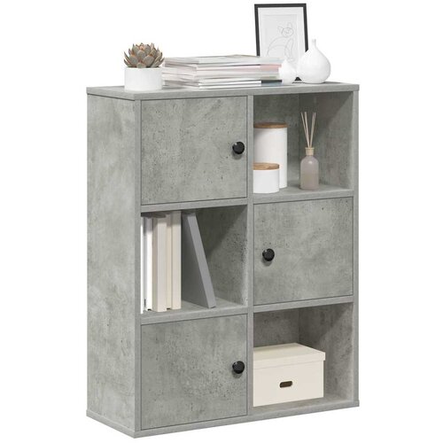 vidaXL Knjižna omara betonsko siva 60x24x76,5 cm inženirski les Cene