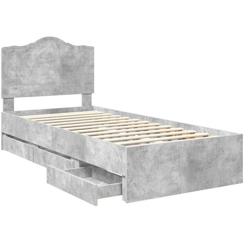  Okvir za krevet s ladicama Betonsko Siva 90 x 200 cm - Betonsko siva 90 x 200 cm Slike
