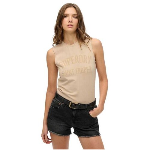 Superdry bež slim fit ženska majica Slike