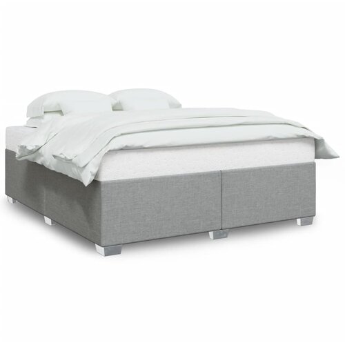 vidaXL Posteljni okvir svetlo siv 200x200 cm blago Cene