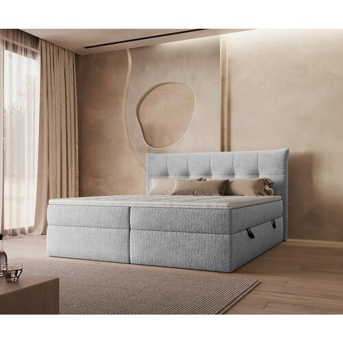 Boxxx POSTELJA Z VZMETNICO 160 cm x 200 cm , tekstil siva Slike