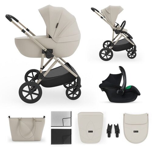 Kinderkraft kolica 3u1 prime 3 beige Slike