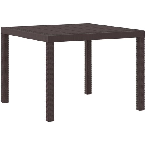  Stol za vrt Smeđa 100 x 100 x 73 cm poliratan Slike