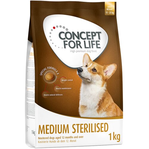 4 x 1 kg / 1.5 kg Concept for Life po posebni ceni! - 4 x 1 kg Medium Sterilised Cijene