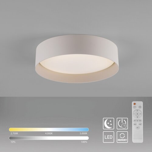 SCH&amp;Ouml;NER WOHNEN 14593-39 - LED prigu&amp;scaron;iva stropna svetiljka TAVOLI LED/10W/230V siva + daljinski upravljač Slike