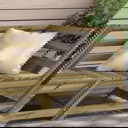 vidaXL Kotni vrtni kavč 70x70x67 cm trdna impregnirana borovina Cene