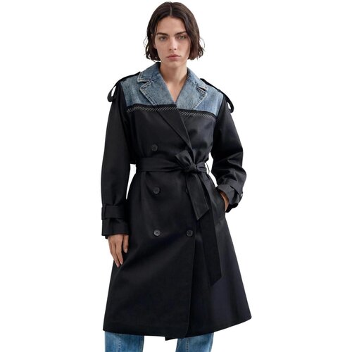 Desigual Parke CHAQ_HYBRIDTRENCH 26WWEW22 Črna Slike