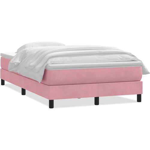 Box Spring krevet s madracem ružičasti 120x220 cm samt Slike